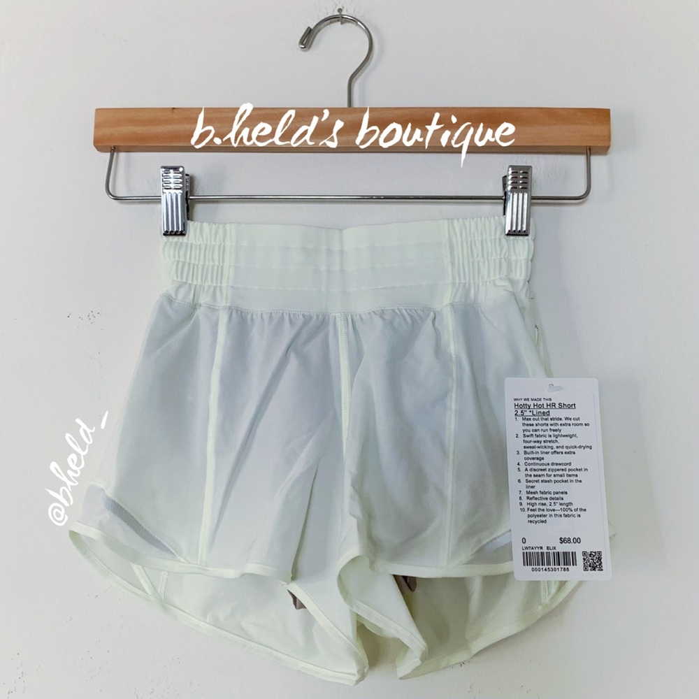lululemon Hotty Hot High-Rise Lined Short 2.5" in Elixir YellowGreen Sz0 New NWT